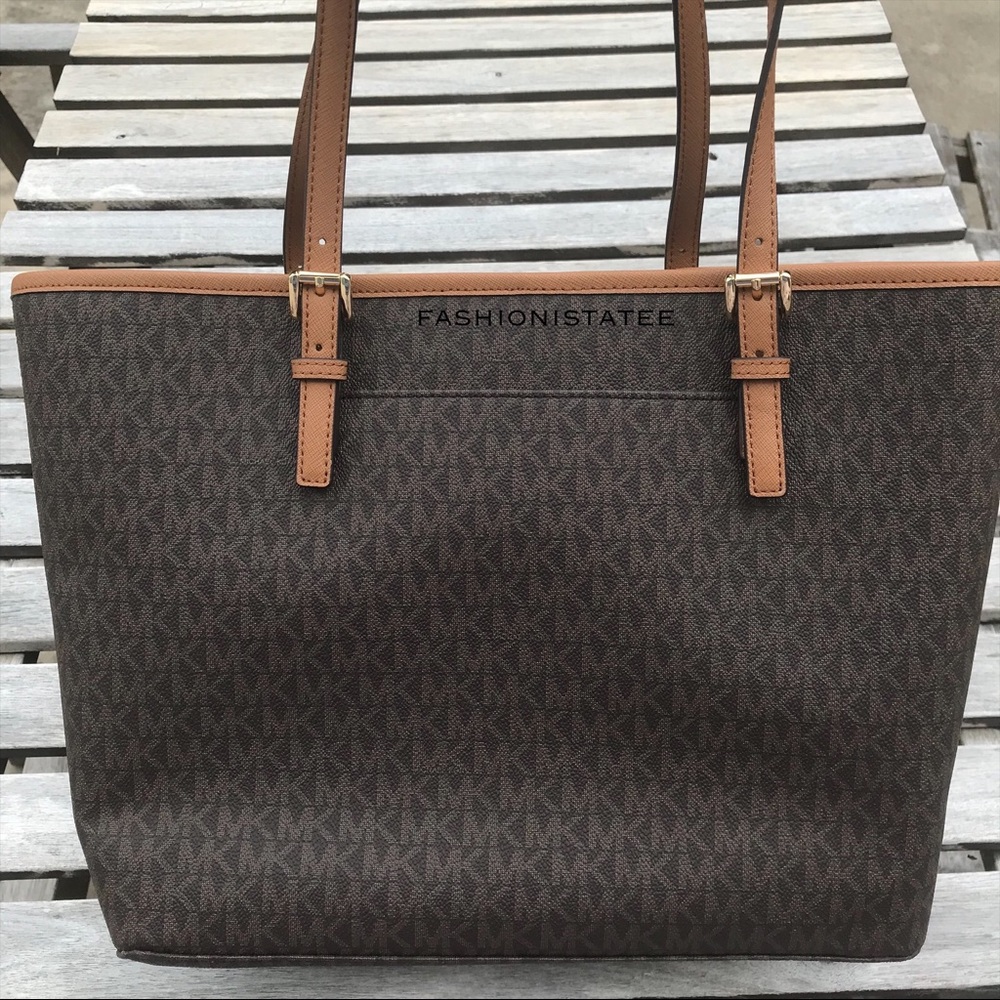 Michael Kors Medium Jet set travel brown tote - Picture 5 of 8